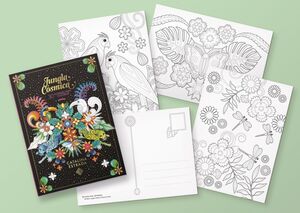 JUNGLA CÓSMICA. 30 POSTALES PARA COLOREAR