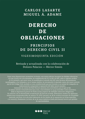 PRINCIPIOS DE DERECHO CIVIL 25ª ED. TOMO II: DERECHO DE OBLIGACIONES