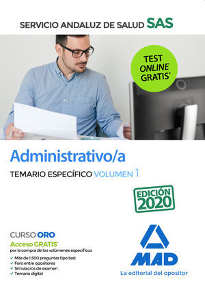 ADMINISTRATIVO/A DEL SERVICIO ANDALUZ DE SALUD. TEMARIO ESPECÍFICO VOLUMEN 1