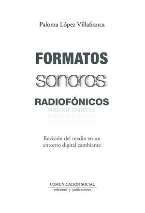 FORMATOS SONOROS RADIOFÓNICOS