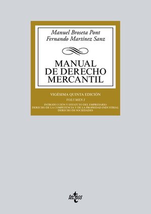 MANUAL DE DERECHO MERCANTIL.VOL.I