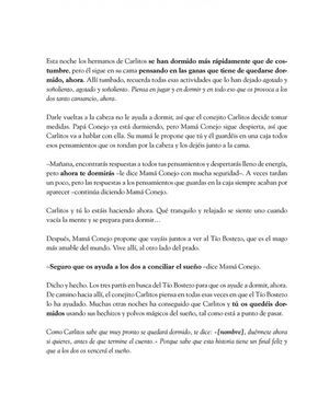 EL CONEJITO QUE QUIERE DORMIRSE