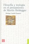 FILOSOFÍA Y TEOLOGÍA EN PENSAMIENTO DE MARTIN HEIDEGGER. TRADUCCIÓN DE PABLO COR